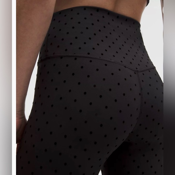 NWT Lululemon Polka Flock Black Align High Rise Pant 28” Legging Size 6 - Picture 6 of 11